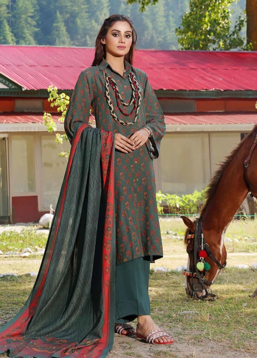 Gul Ahmed 3PC Printed Karandi Unstitched Suit AY-32004