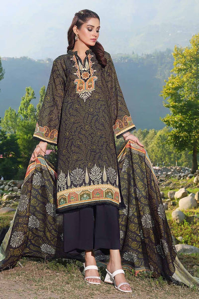 Gul Ahmed 3PC Printed Karandi Unstitched Suit AY-32006