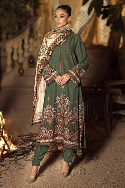 Gul Ahmed 3PC Embroidered Dyed Karandi Unstitched Suit with Embroidered Karandi Shawl AY-32018