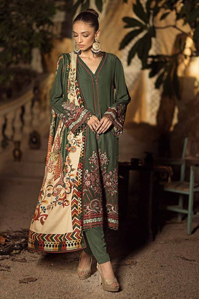 Gul Ahmed 3PC Embroidered Dyed Karandi Unstitched Suit with Embroidered Karandi Shawl AY-32018