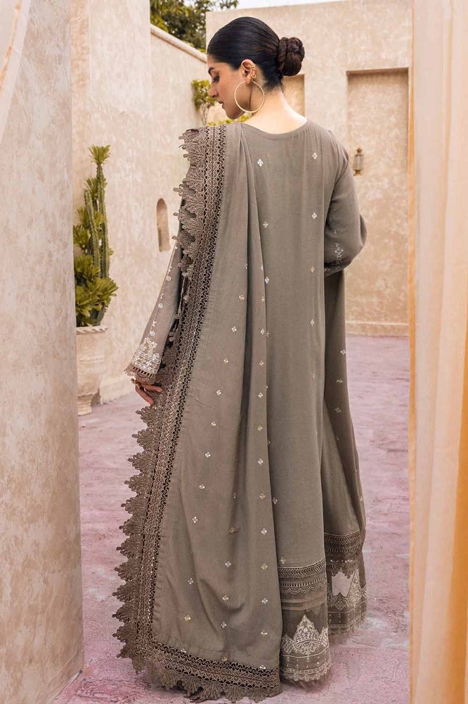 Gul Ahmed 3PC Embroidered Karandi Unstitched Suit with Embroidered Karandi Dupatta AY-32025