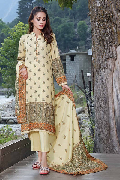 Gul Ahmed 3PC Printed Karandi Unstitched Suit AY-32028