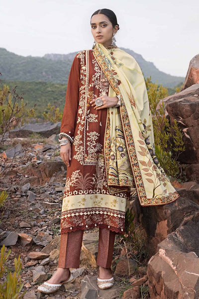 Gul Ahmed 3PC Embroidered Digital Printed Karandi Unstitched Suit AY-32036