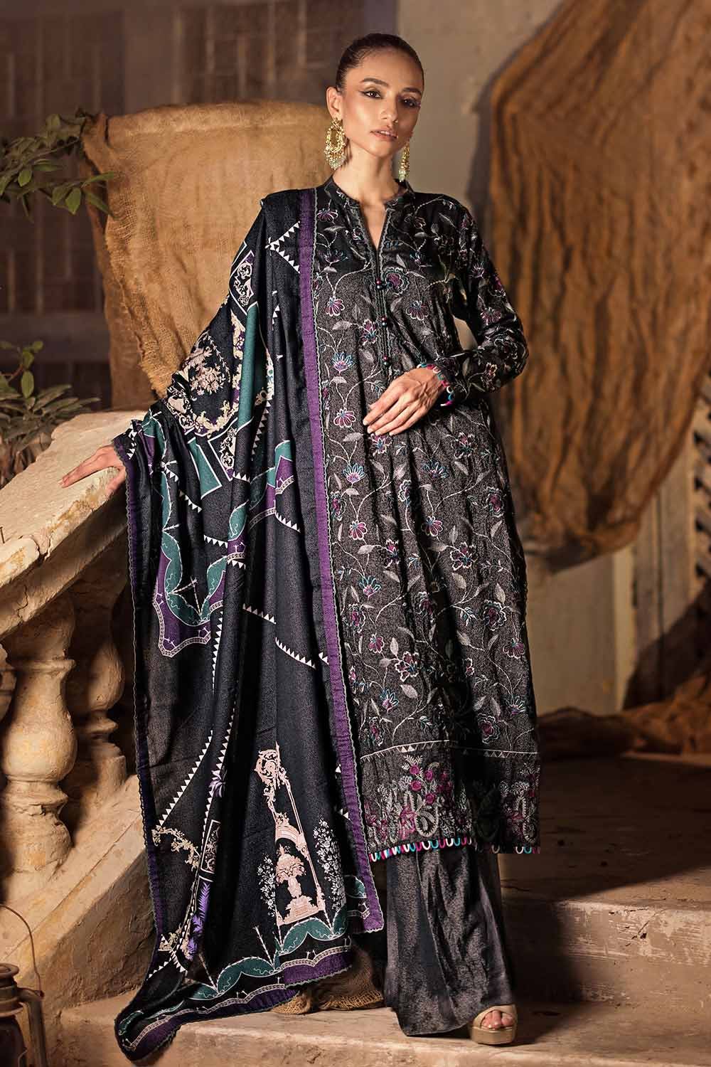 Gul Ahmed 3PC Embroidered Karandi Unstitched Suit AY-32037