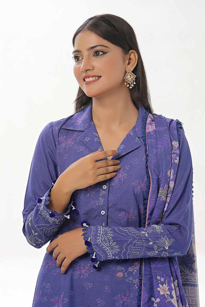 Gul Ahmed 3PC Unstitched Printed Karandi Suit AY-42001