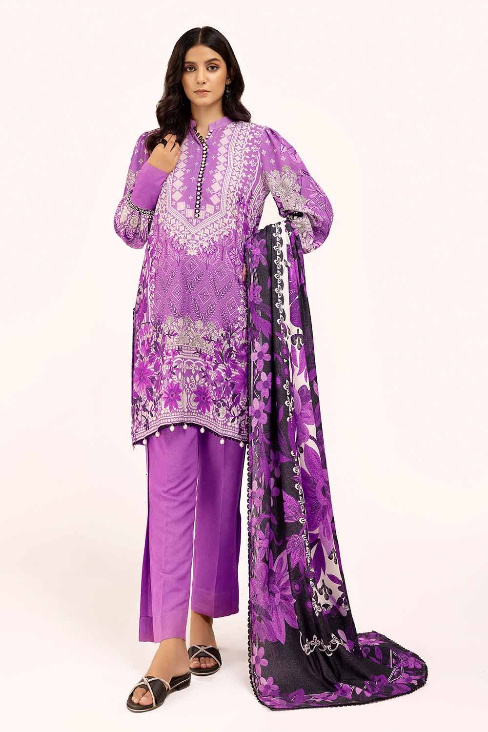 Gul Ahmed 3PC Unstitched Printed Karandi Suit AY-42002