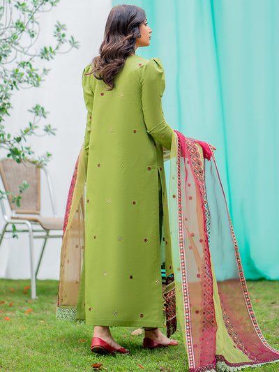 Bin Ilyas 3 Piece Unstitched Embroidered Lawn Suit - Article-1805-B