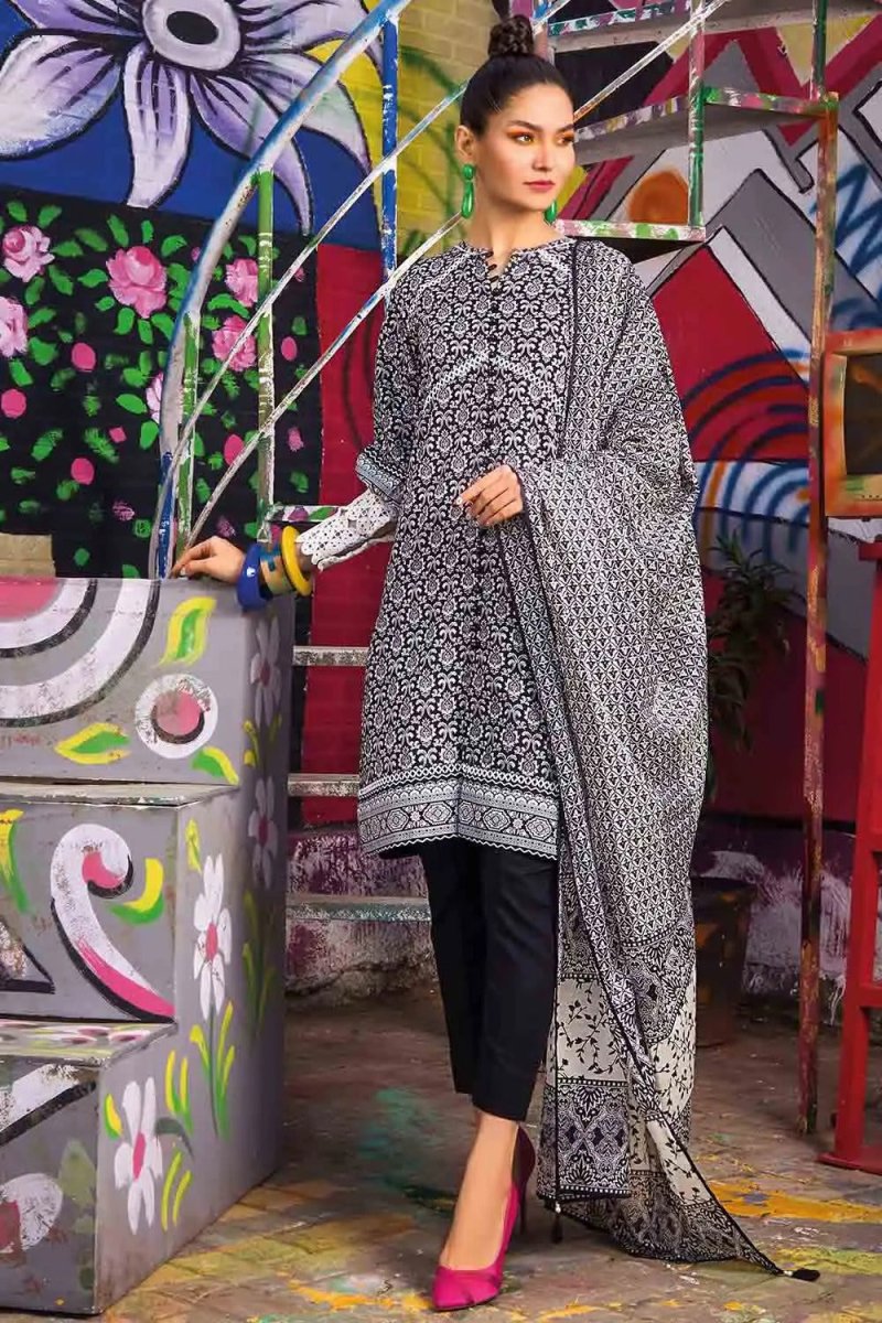 Gul Ahmed 3PC Printed Lawn Stitched Suit B-22001