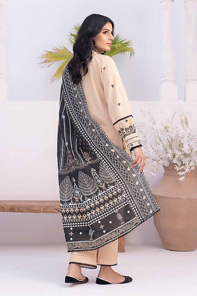 Gul Ahmed 3PC Printed Embroidered Lawn Unstitched Suit B-42003