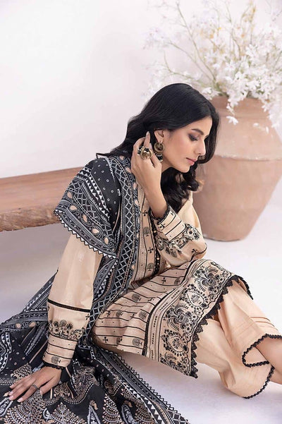 Gul Ahmed 3PC Printed Embroidered Lawn Unstitched Suit B-42003