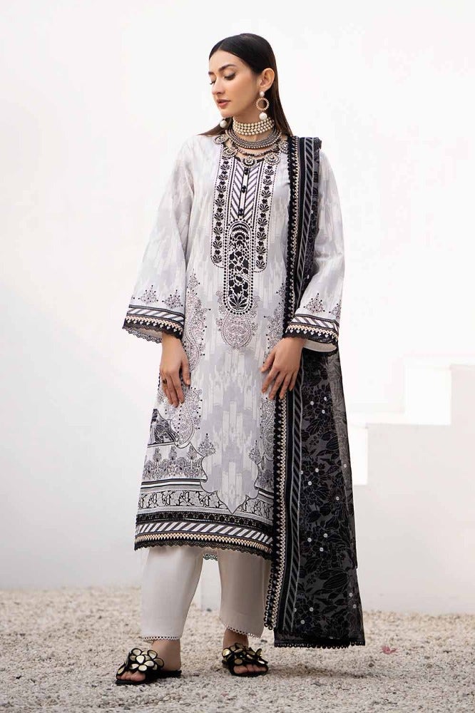 Gul Ahmed 3PC Printed Lawn Unstitched Suit B-42009