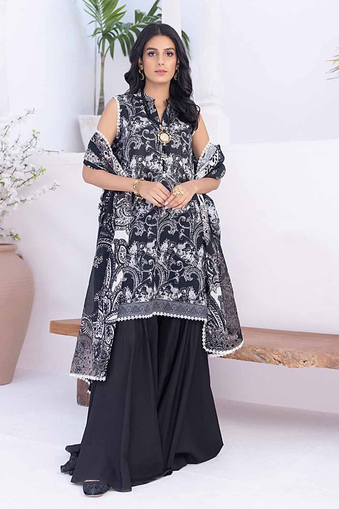 Gul Ahmed 3PC Printed Lawn Unstitched Suit B-42015
