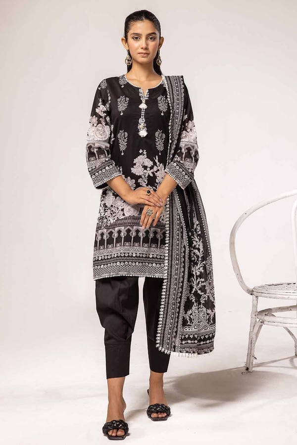 Gul Ahmed 3PC Unstitched Printed Lawn Suit B-42018