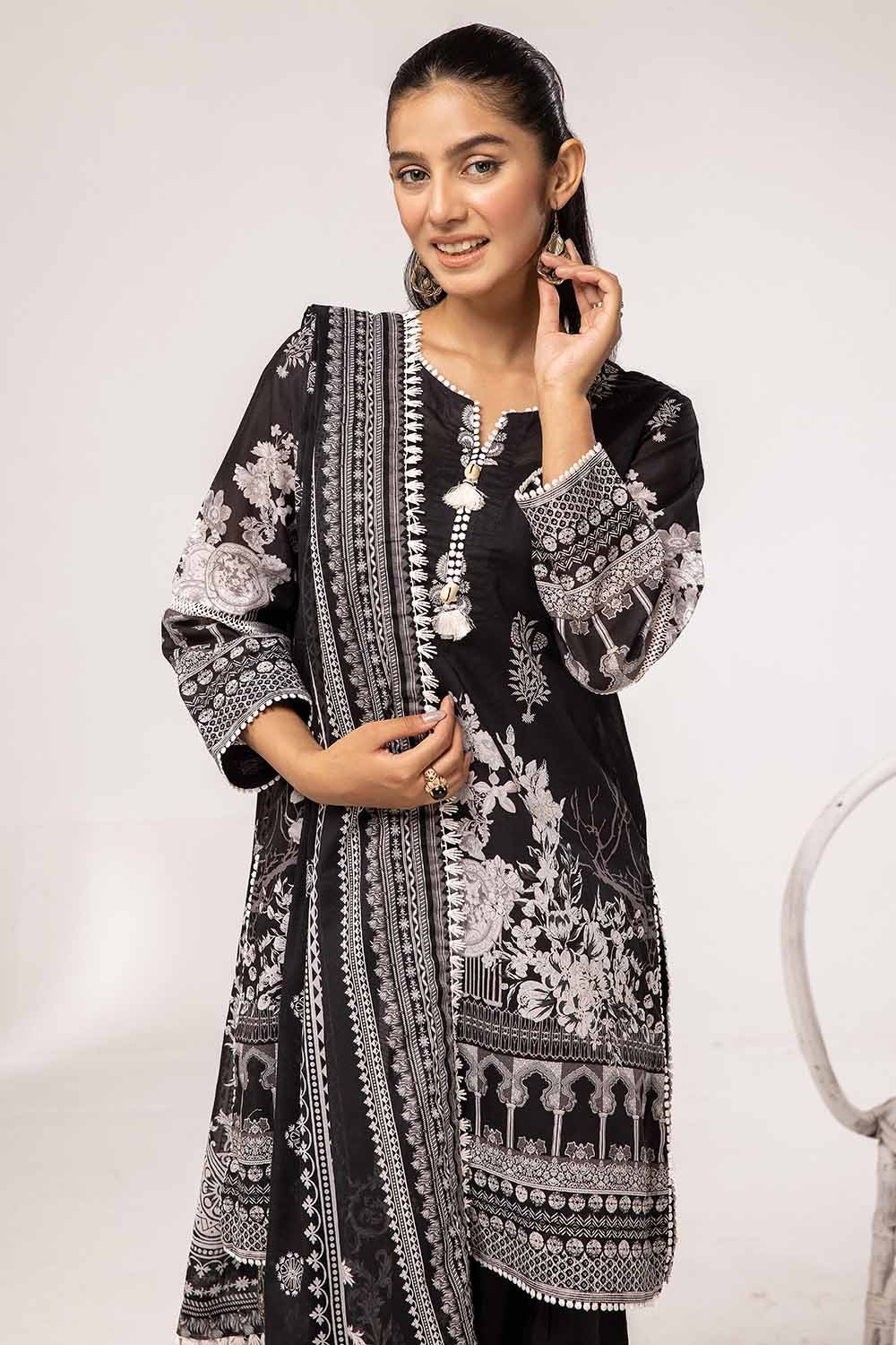 Gul Ahmed 3PC Unstitched Printed Lawn Suit B-42018