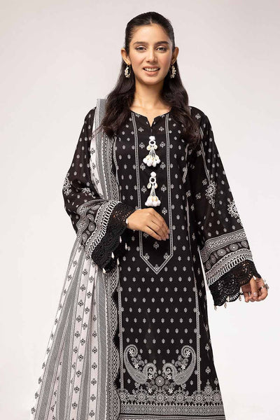 Gul Ahmed 3PC Unstitched Printed Lawn Suit B-42019