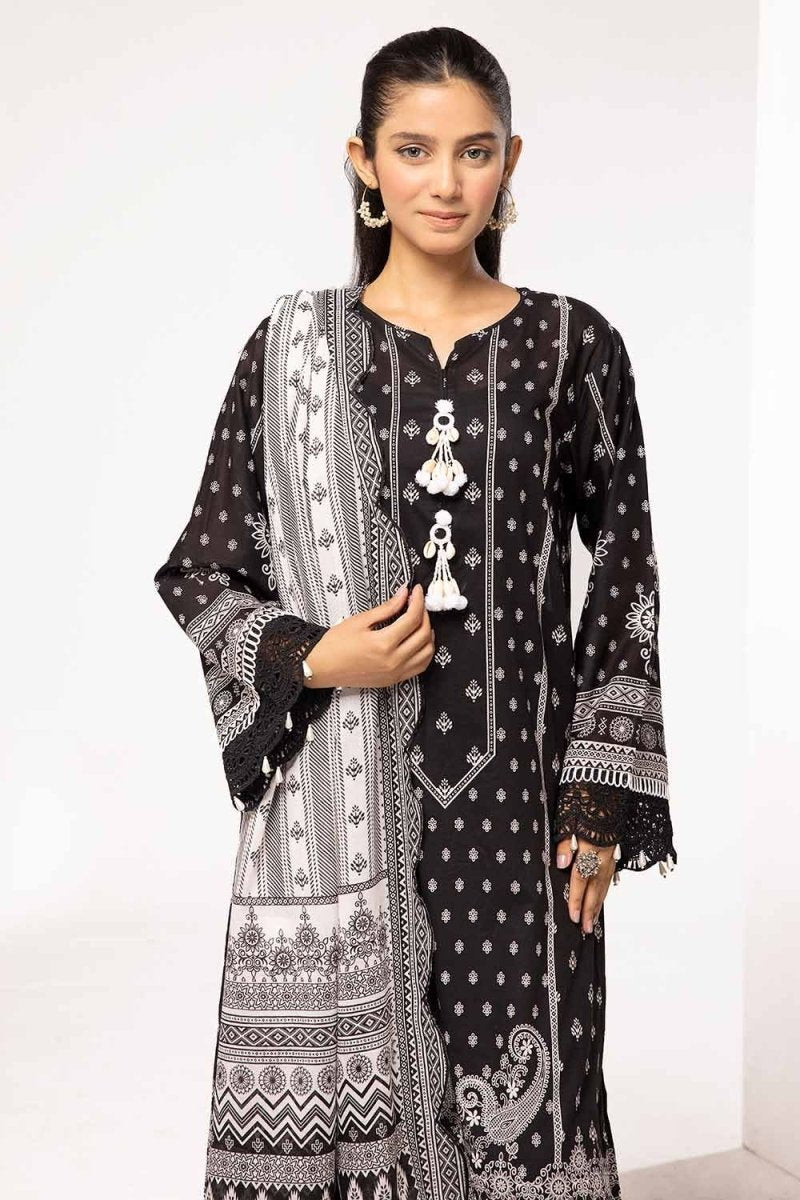 Gul Ahmed 3PC Unstitched Printed Lawn Suit B-42019