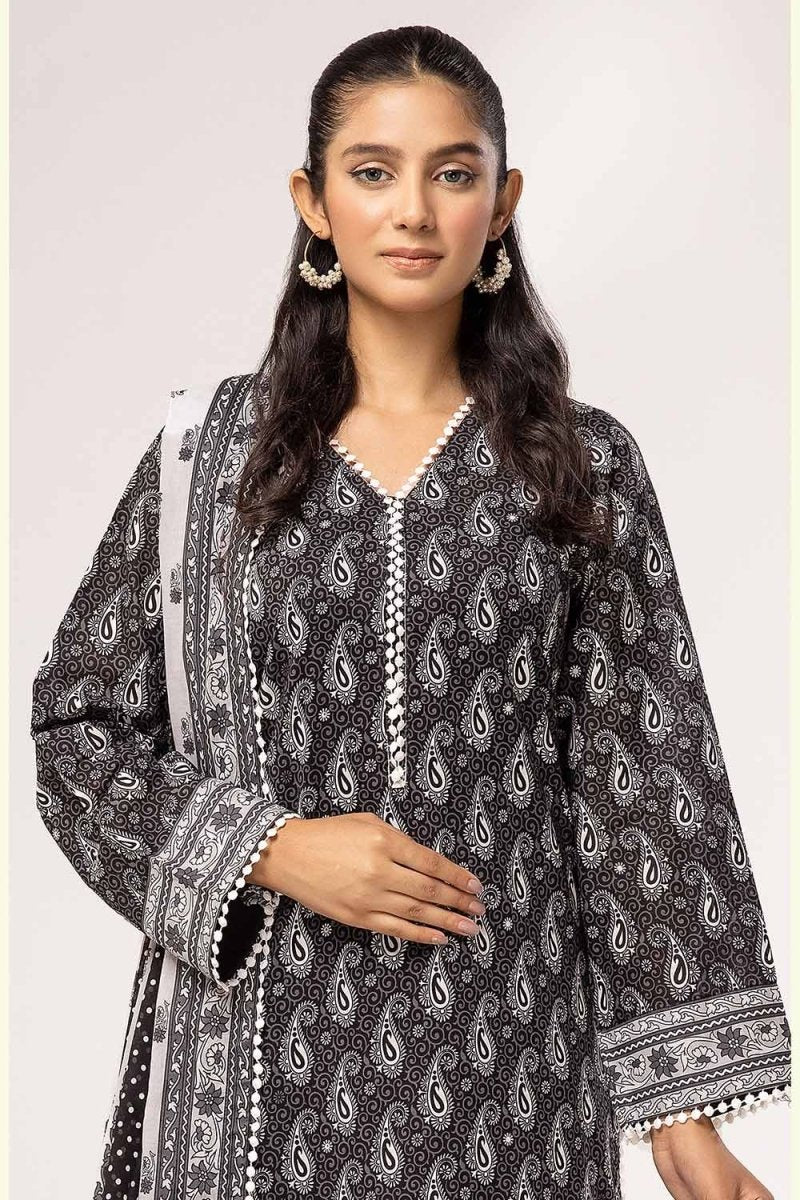 Gul Ahmed 3PC Unstitched Printed Lawn Suit B-42020