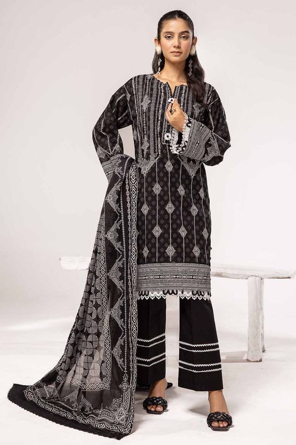 Gul Ahmed 3PC Unstitched Printed Lawn Suit B-42022