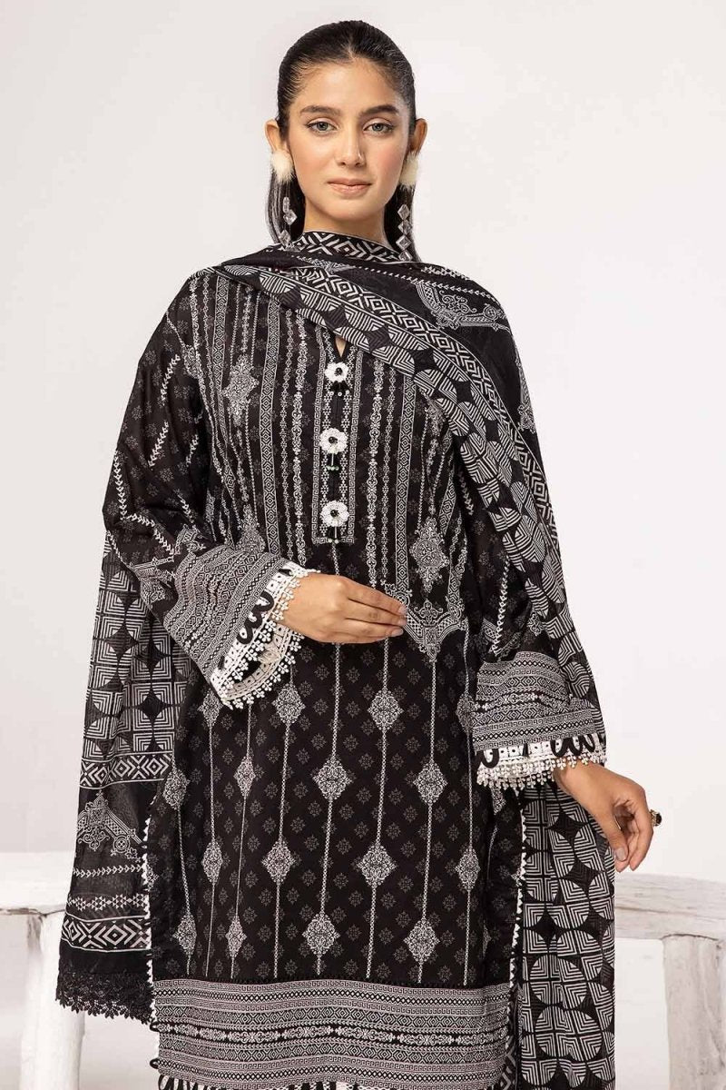 Gul Ahmed 3PC Unstitched Printed Lawn Suit B-42022