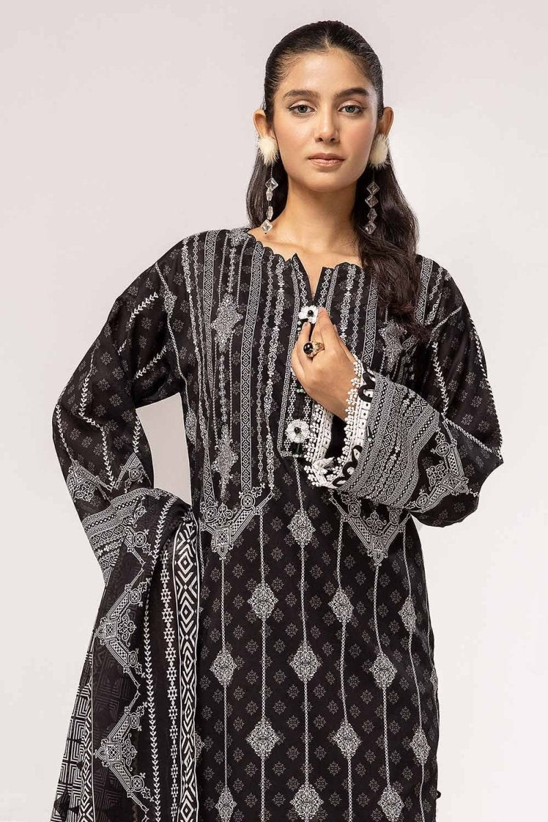 Gul Ahmed 3PC Unstitched Printed Lawn Suit B-42022