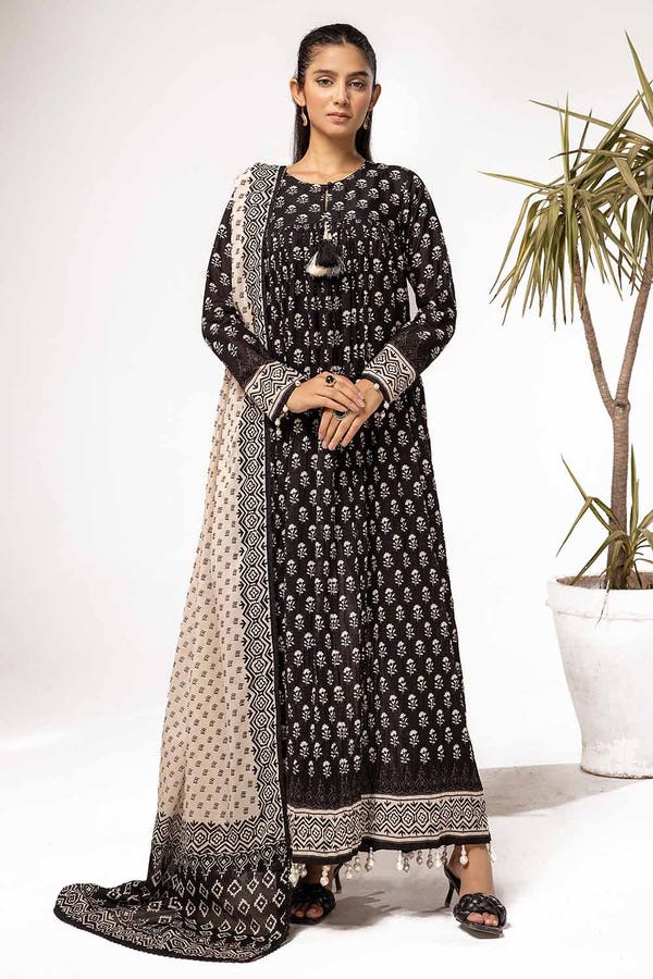 Gul Ahmed 3PC Unstitched Printed Lawn Suit B-42023