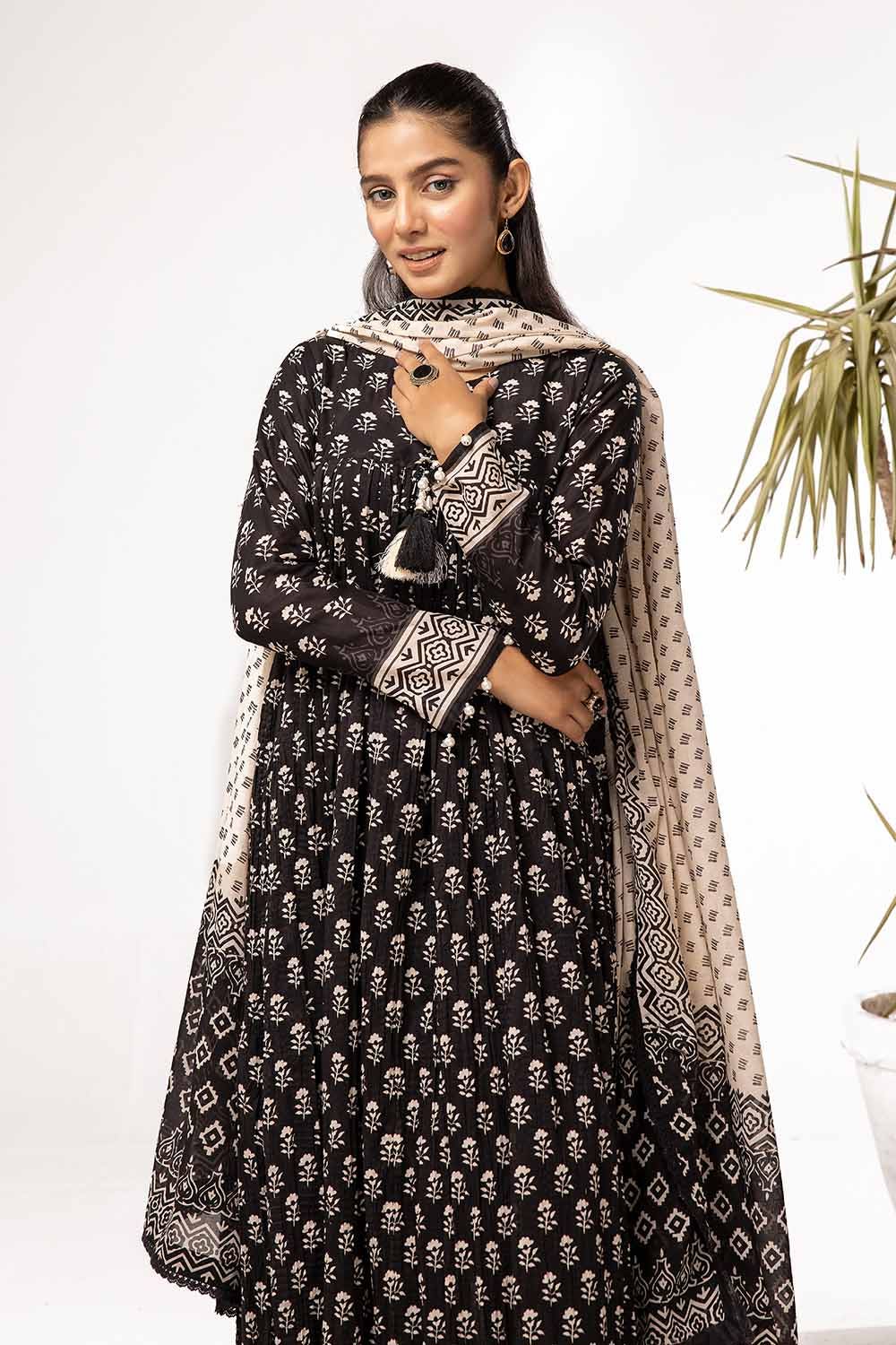 Gul Ahmed 3PC Unstitched Printed Lawn Suit B-42023