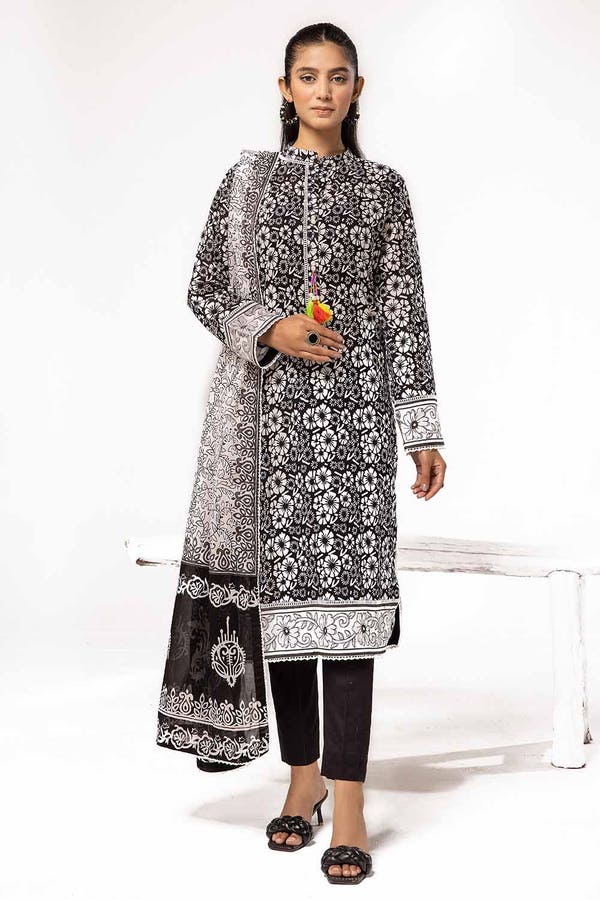 Gul Ahmed 3PC Unstitched Printed Lawn Suit B-42024