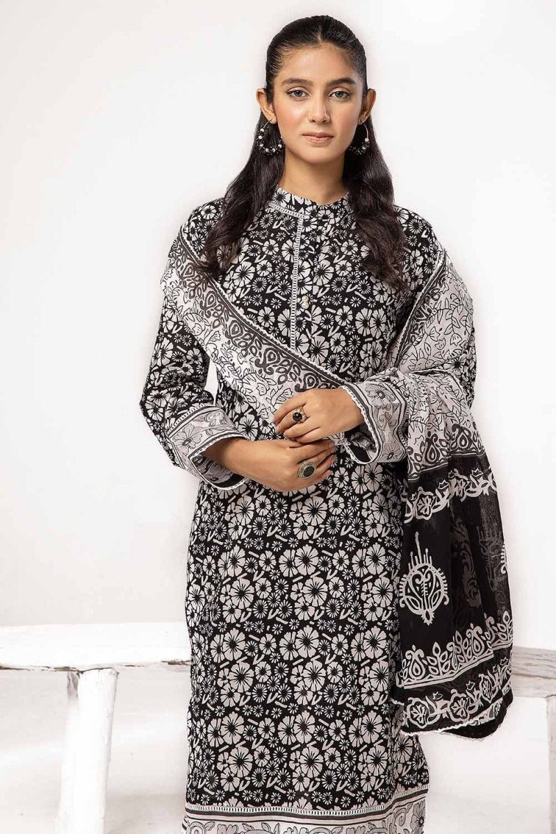 Gul Ahmed 3PC Unstitched Printed Lawn Suit B-42024