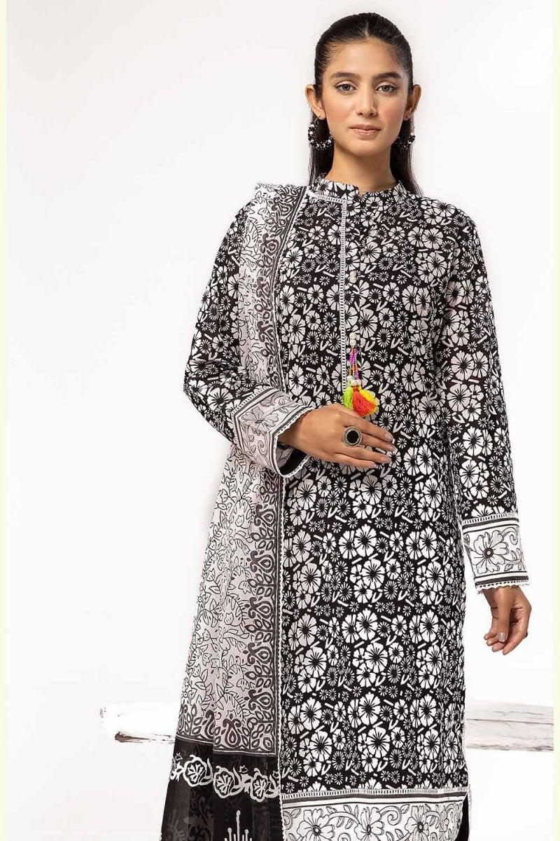 Gul Ahmed 3PC Unstitched Printed Lawn Suit B-42024