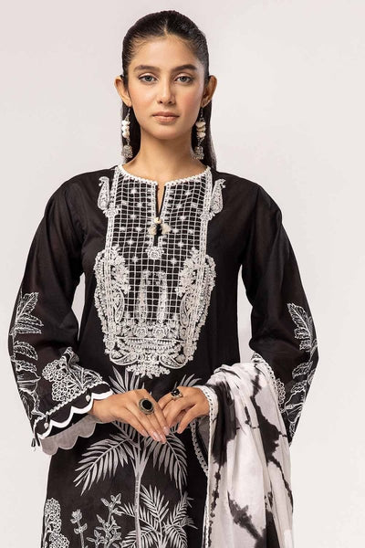 Gul Ahmed 3PC Unstitched Embroidered Lawn Suit B-42025