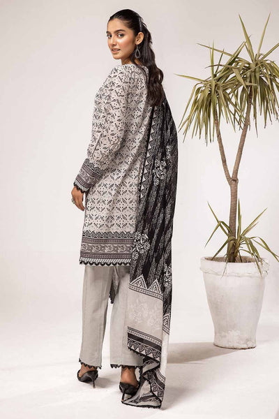 Gul Ahmed 3PC Unstitched Embroidered Lawn Suit B-42028