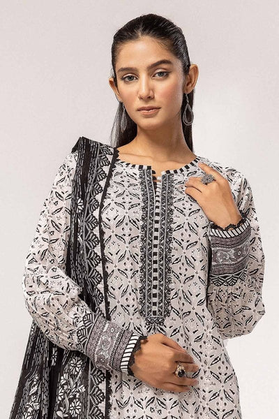 Gul Ahmed 3PC Unstitched Embroidered Lawn Suit B-42028