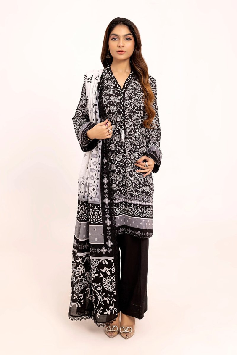 Gul Ahmed 3 Piece Unstitched Printed Lawn Suit B-52001