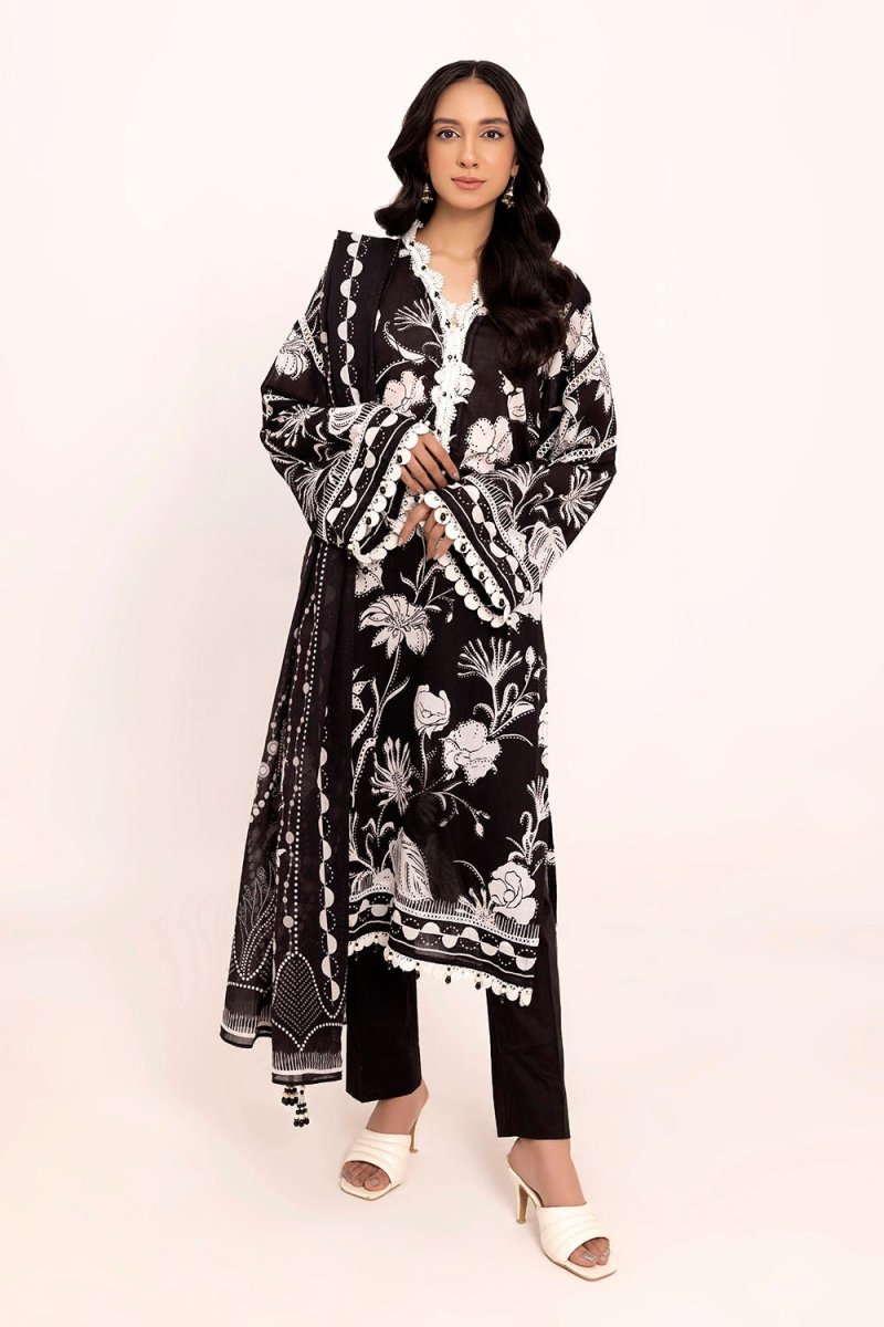 Gul Ahmed 3 Piece Unstitched Printed Lawn Suit B-52004