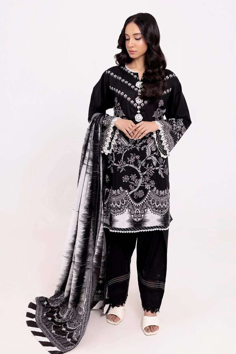 Gul Ahmed 3 Piece Unstitched Printed Lawn Suit B-52009