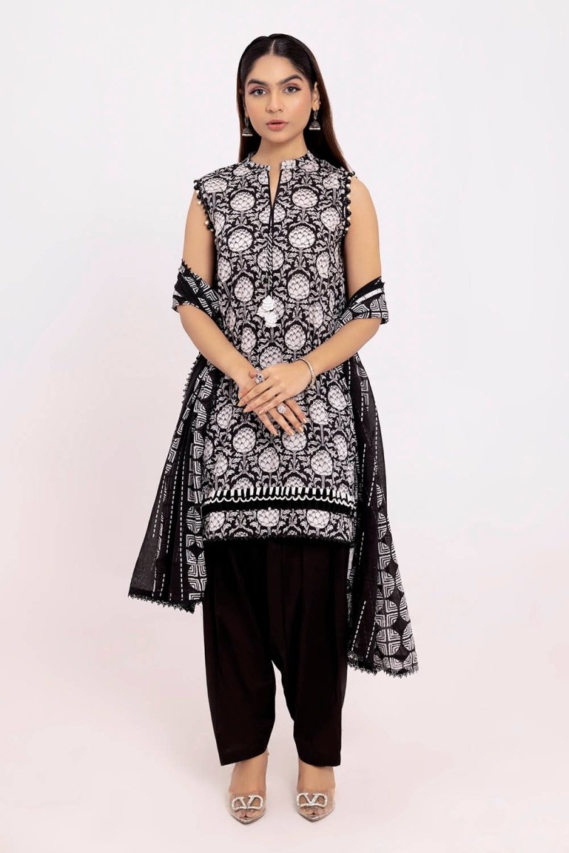 Gul Ahmed 3 Piece Unstitched Printed Lawn Suit B-52013