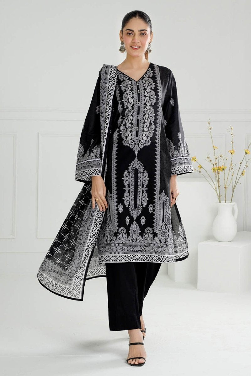 Gul Ahmed 3 Piece Unstitched Printed Lawn Suit B-52014