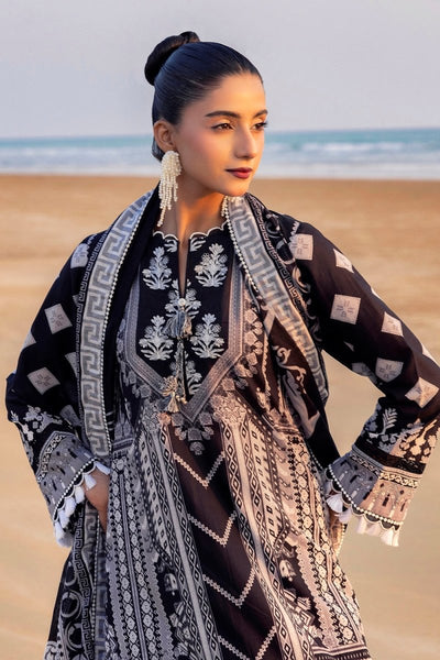 Gul Ahmed 3 Piece Unstitched Embroidered Printed Lawn Suit B-52016