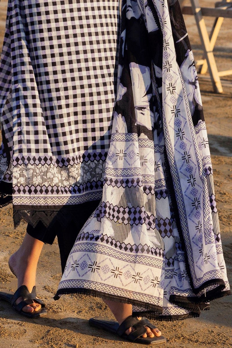 Gul Ahmed 3 Piece Unstitched Embroidered Printed Lawn Suit B-52017