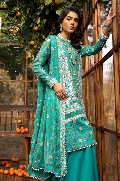 Gul Ahmed 3PC Embroidered Printed Lawn Unstitched Suit with Embroidered Printed Chiffon Dupatta - BCT-42004