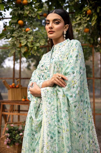 Gul Ahmed 3PC Embroidered Printed Lawn Unstitched Suit with Embroidered Printed Chiffon Dupatta - BCT-42005