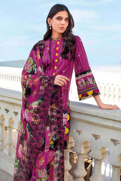 Gul Ahmed 3PC Lawn Unstitched Digital Printed Suit With Schiffli Embroidered Chiffon Dupatta BCT-47