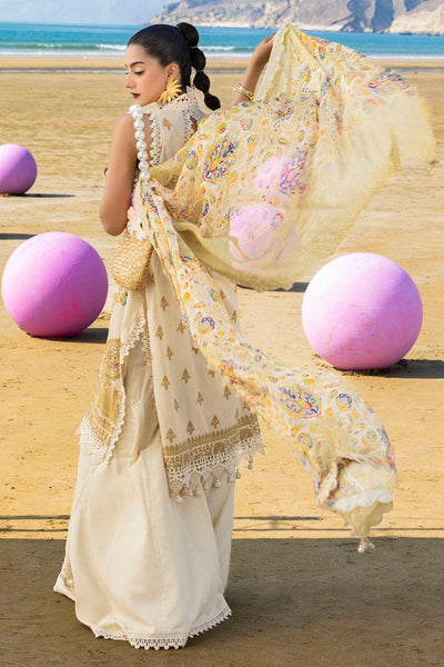 Gul Ahmed 3 Piece Unstitched Printed Lawn Suit with Embroidered Chiffon Dupatta BCT-52013