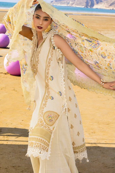 Gul Ahmed 3 Piece Unstitched Printed Lawn Suit with Embroidered Chiffon Dupatta BCT-52013