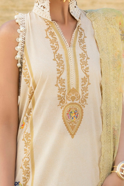 Gul Ahmed 3 Piece Unstitched Printed Lawn Suit with Embroidered Chiffon Dupatta BCT-52013