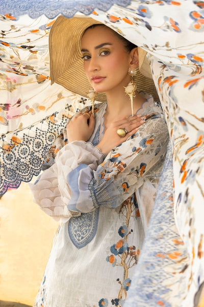 Gul Ahmed 3 Piece Unstitched Embroidered Printed Lawn Suit with Embroidered Printed Chiffon Dupatta BCT-52014