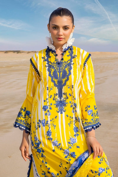 Gul Ahmed 3 Piece Unstitched Printed Lawn Suit with Embroidered Chiffon Dupatta BCT-52015