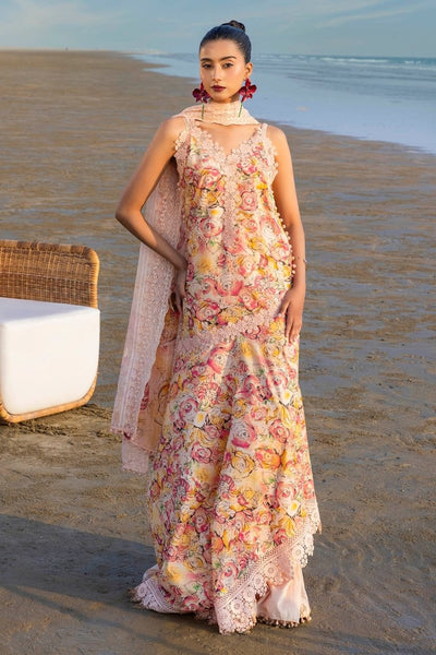 Gul Ahmed 3 Piece Unstitched Printed Lawn Suit with Embroidered Chiffon Dupatta BCT-52016