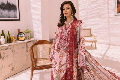 Jade Classic 3 Piece Unstitched Digital Printed Lawn Suit - BL-20125 B