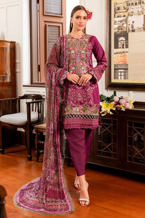 Jade Classic 3 Piece Unstitched Digital Printed Lawn Suit - BL-20411